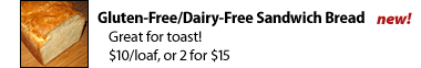 Gluten-Free/Dairy-Free Sandwich Bread